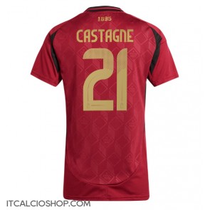 Belgio Timothy Castagne #21 Prima Maglia Femmina Europei 2024 Manica Corta